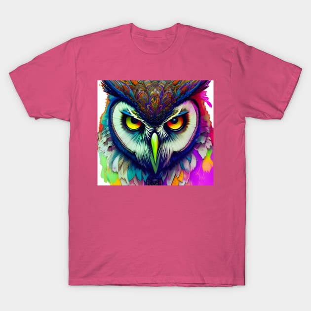 Graphic Novel Comic Book Art Style Owl T-Shirt by Chance Two Designs